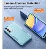 FNTCASE for Samsung Galaxy A15-5G Case: Dual Layer Military Grade Drop Protection Cell Phone Cover with Belt-Clip Holster | Shockproof Rugged Durable Heavy Duty Protective Bumper Tough (Black)(Mint Green)