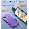 FNTCASE for Samsung Galaxy A15-5G Case: Dual Layer Military Grade Drop Protection Cell Phone Cover with Belt-Clip Holster | Shockproof Rugged Durable Heavy Duty Protective Bumper Tough (Black)(Purple)