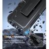 FNTCASE for Samsung Galaxy A15-5G Case: Dual Layer Military Grade Drop Protection Cell Phone Cover with Belt-Clip Holster | Shockproof Rugged Durable Heavy Duty Protective Bumper Tough (Black)(Black)