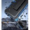 FNTCASE for Samsung Galaxy A15-5G Case: Dual Layer Military Grade Drop Protection Cell Phone Cover with Belt-Clip Holster | Shockproof Rugged Durable Heavy Duty Protective Bumper Tough (Black)(Blue)