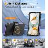 FNTCASE for Samsung Galaxy A15-5G Case: Dual Layer Military Grade Drop Protection Cell Phone Cover with Belt-Clip Holster | Shockproof Rugged Durable Heavy Duty Protective Bumper Tough (Black)(Purple)