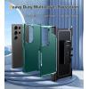 FNTCASE for Samsung Galaxy A15-5G Case: Dual Layer Military Grade Drop Protection Cell Phone Cover with Belt-Clip Holster | Shockproof Rugged Durable Heavy Duty Protective Bumper Tough (Black)(Green)