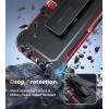 FNTCASE for Samsung Galaxy A15-5G Case: Dual Layer Military Grade Drop Protection Cell Phone Cover with Belt-Clip Holster | Shockproof Rugged Durable Heavy Duty Protective Bumper Tough (Black)(Red)