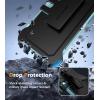 FNTCASE for Samsung Galaxy A15-5G Case: Dual Layer Military Grade Drop Protection Cell Phone Cover with Belt-Clip Holster | Shockproof Rugged Durable Heavy Duty Protective Bumper Tough (Black)(Mint Green)
