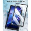 FNTCASE for Samsung Galaxy S24-Ultra Case: Military Grade Drop Proof Protection Cases with Kickstand | Shockproof Rugged Hard Phonecase Heavy Duty Matte Textured Protective Cover – 6.8 Inch Blue(T-Black)