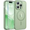 FNTCASE for Google Pixel 10a Case: [Compatible with Magsafe] Translucent Matte Cases with [Screen Protector] Military Grade Shockproof Protective Magnetic Phone Cover for Pixel 10A – Black(Light Moss)