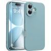 FNTCASE for Google Pixel 10a Case: [Compatible with Magsafe] Translucent Matte Cases with [Screen Protector] Military Grade Shockproof Protective Magnetic Phone Cover for Pixel 10A – Black(Full Blue)