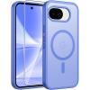 FNTCASE for Google Pixel 10a Case: [Compatible with Magsafe] Translucent Matte Cases with [Screen Protector] Military Grade Shockproof Protective Magnetic Phone Cover for Pixel 10A – Black(Ultramarine)