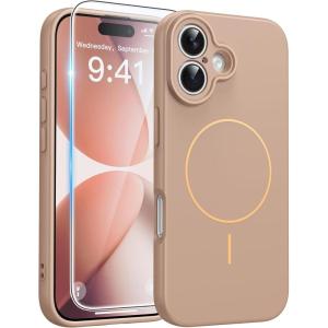 FNTCASE for Google Pixel 10a Case: [Compatible with Magsafe] Translucent Matte Cases with [Screen Protector] Military Grade Shockproof Protective Magnetic Phone Cover for Pixel 10A – Black(Full Gold)