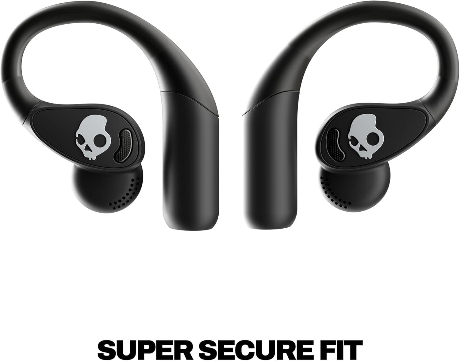imageSkullcandy Push 540 Open Wireless OpenEar Bluetooth Earbuds Headphones Sweat and Water Resistant 42 Hours Battery Detachable Neckband Secure Fit Microphone for iPhone Android BoneTrue Black