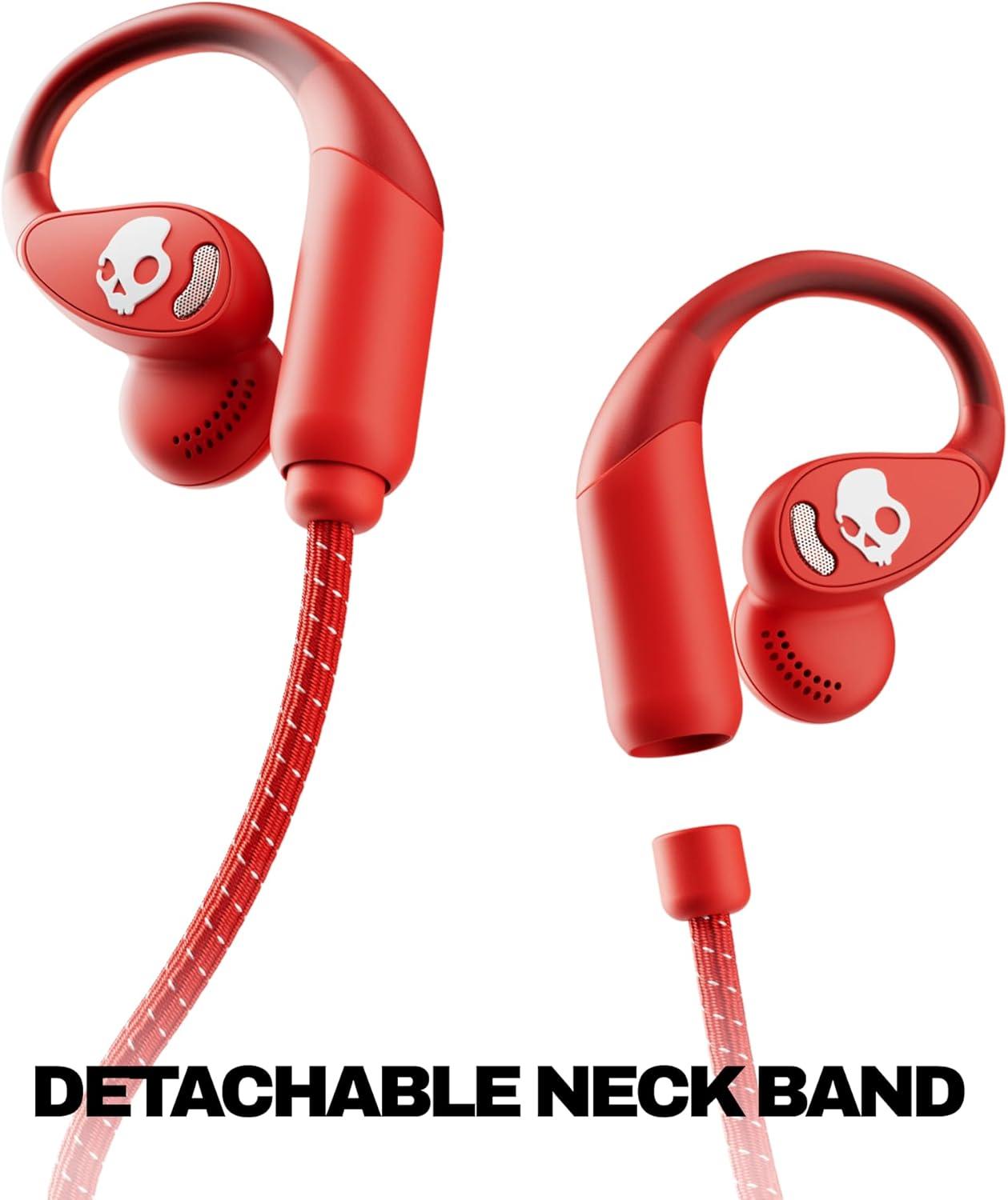 imageSkullcandy Push 540 Open Wireless OpenEar Bluetooth Earbuds Headphones Sweat and Water Resistant 42 Hours Battery Detachable Neckband Secure Fit Microphone for iPhone Android BonePlasma