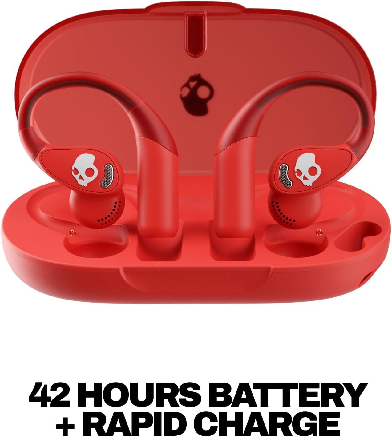 imageSkullcandy Push 540 Open Wireless OpenEar Bluetooth Earbuds Headphones Sweat and Water Resistant 42 Hours Battery Detachable Neckband Secure Fit Microphone for iPhone Android BonePlasma