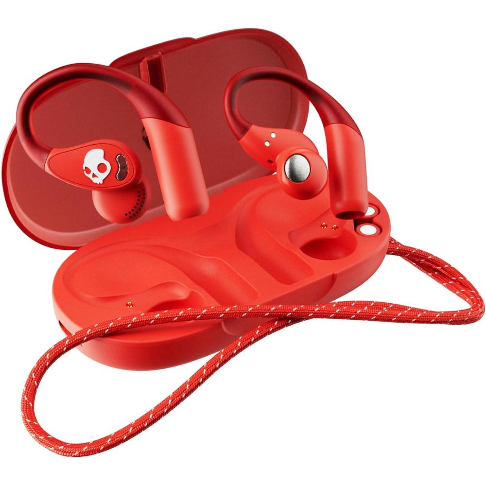 imageSkullcandy Push 540 Open Wireless OpenEar Bluetooth Earbuds Headphones Sweat and Water Resistant 42 Hours Battery Detachable Neckband Secure Fit Microphone for iPhone Android BonePlasma