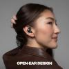 Skullcandy Push 540 Open Wireless Open-Ear Bluetooth Earbuds, Headphones, Sweat and Water Resistant, 42 Hours Battery, Detachable Neckband, Secure Fit, Microphone for iPhone Android – Bone(True Black)