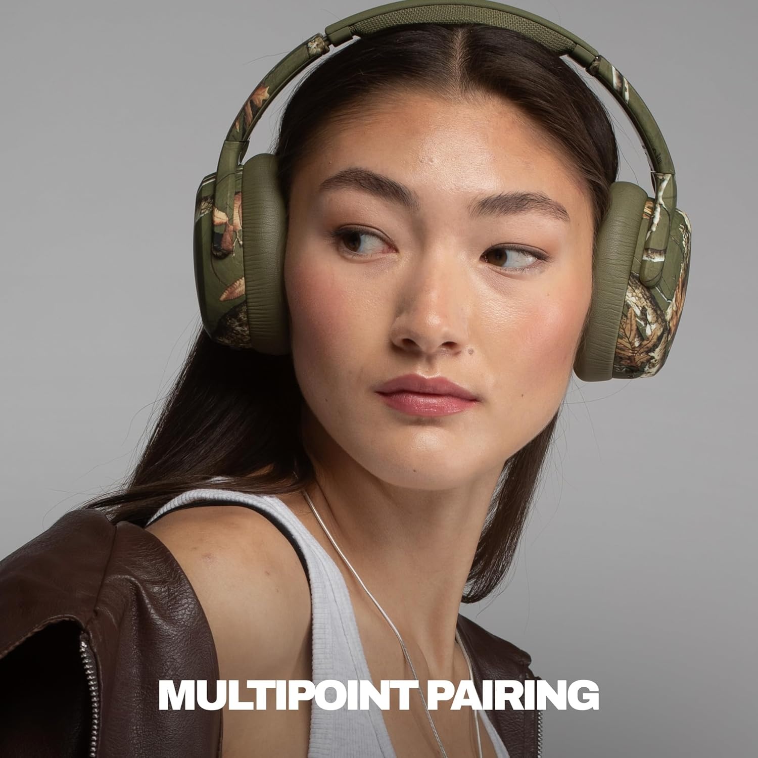 image:imageSkullcandy Crusher ANC 2 Wireless OverEar Bluetooth Headphones with MultiSensory Bass Active Noise Cancelling Up to 60 Hours Battery Microphone for iPhone Android All Love 2026Realtree EDGE Drab