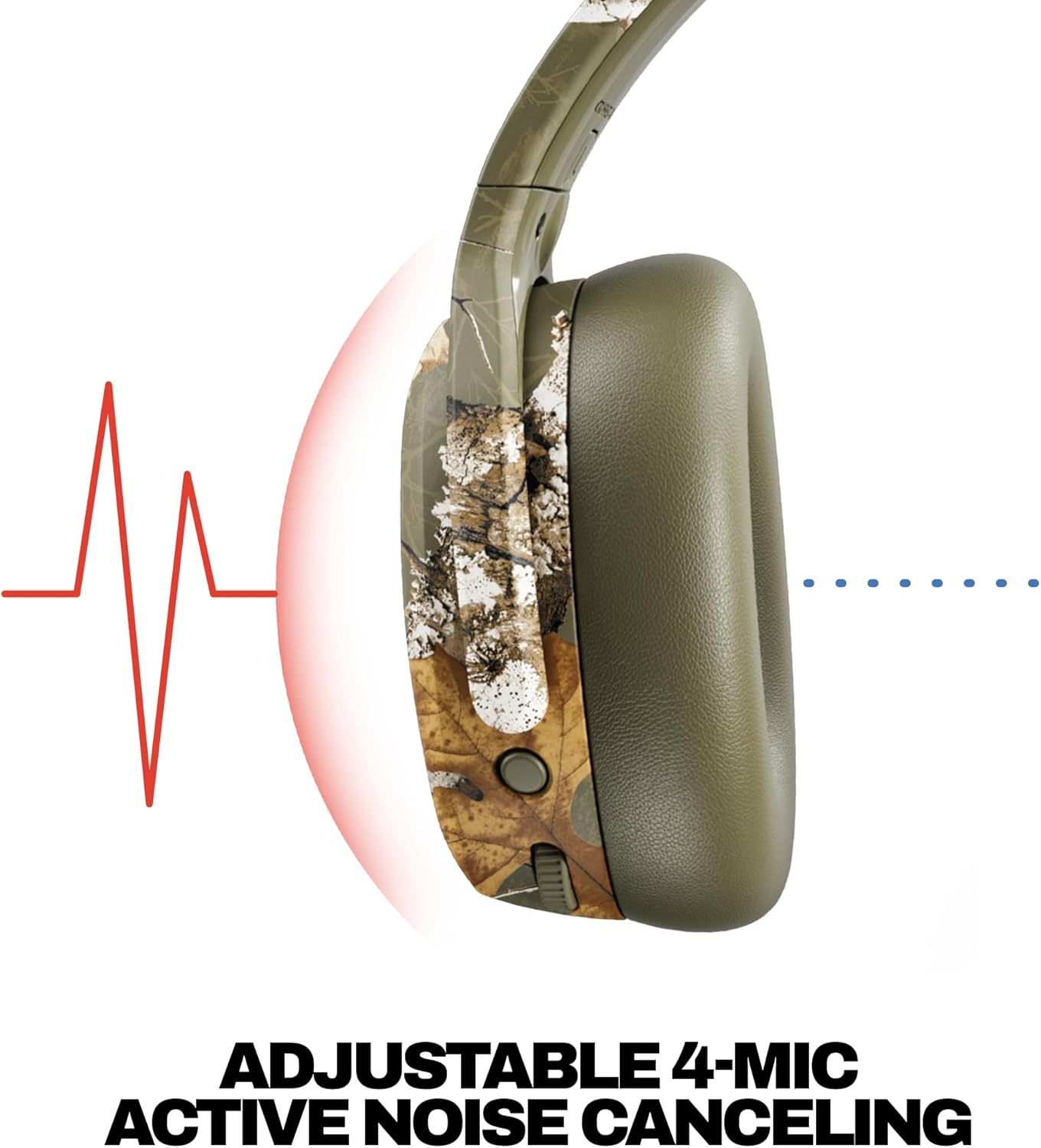image:imageSkullcandy Crusher ANC 2 Wireless OverEar Bluetooth Headphones with MultiSensory Bass Active Noise Cancelling Up to 60 Hours Battery Microphone for iPhone Android All Love 2026Realtree EDGE Drab