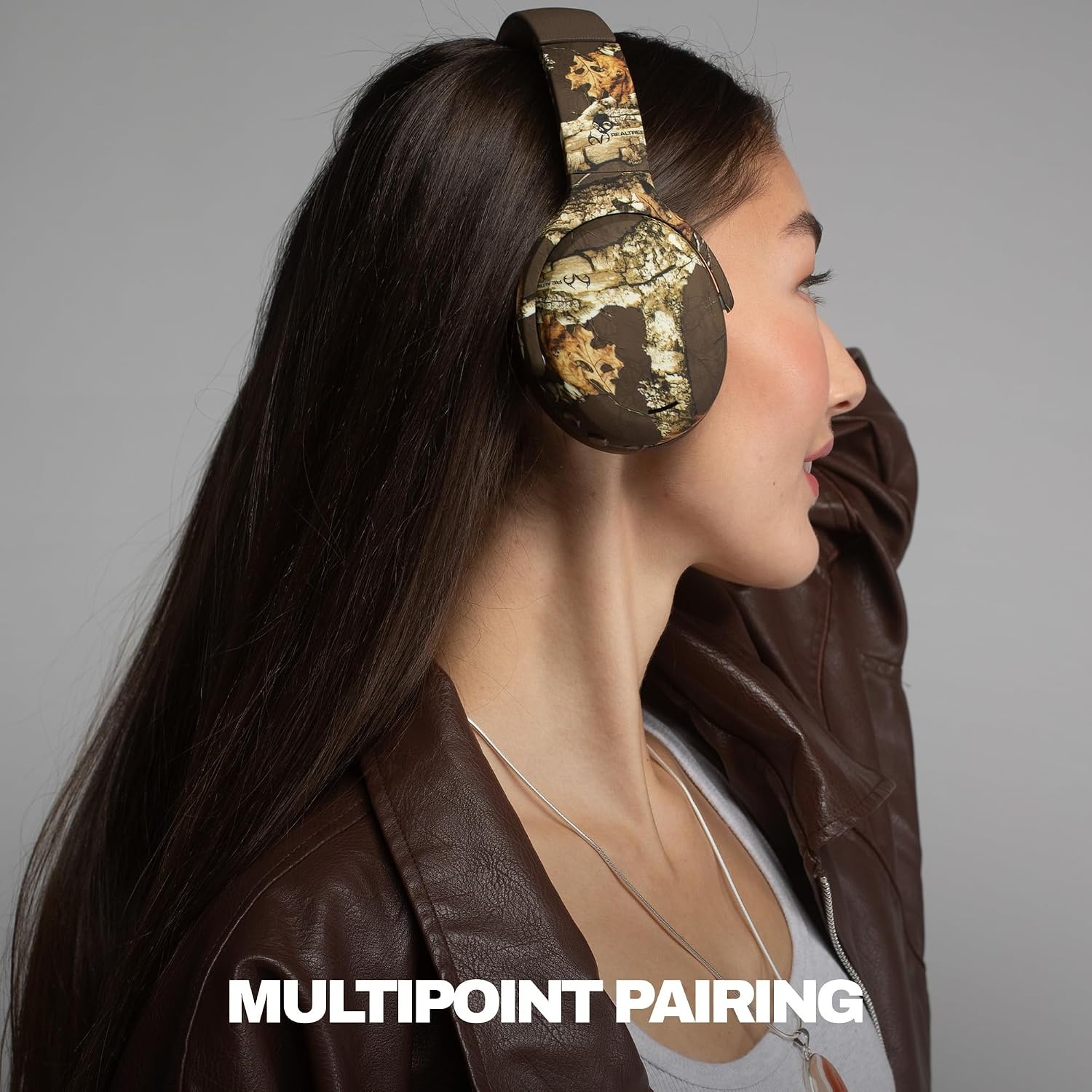image:imageSkullcandy Crusher ANC 2 Wireless OverEar Bluetooth Headphones with MultiSensory Bass Active Noise Cancelling Up to 60 Hours Battery Microphone for iPhone Android All Love 2026Realtree EDGE Espresso