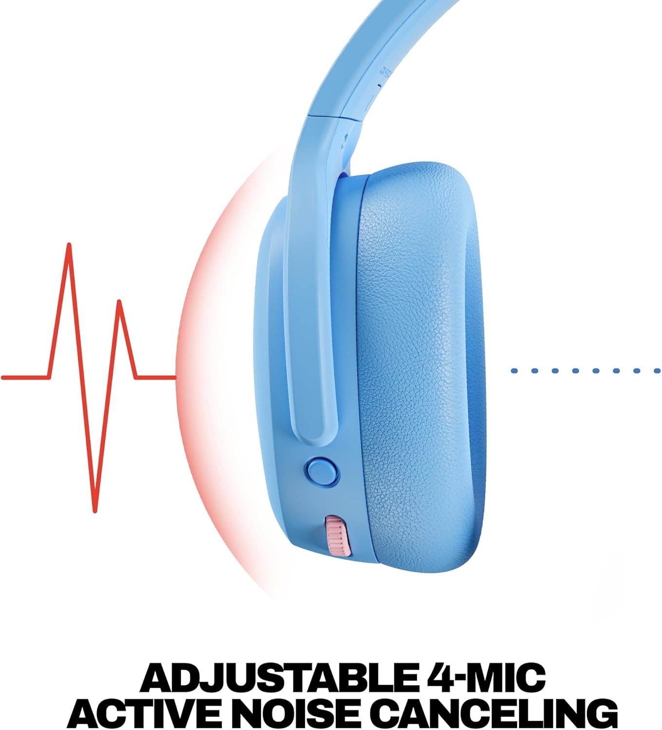 image:imageSkullcandy Crusher ANC 2 Wireless OverEar Bluetooth Headphones with MultiSensory Bass Active Noise Cancelling Up to 60 Hours Battery Microphone for iPhone Android All Love 2026Preppy Blue