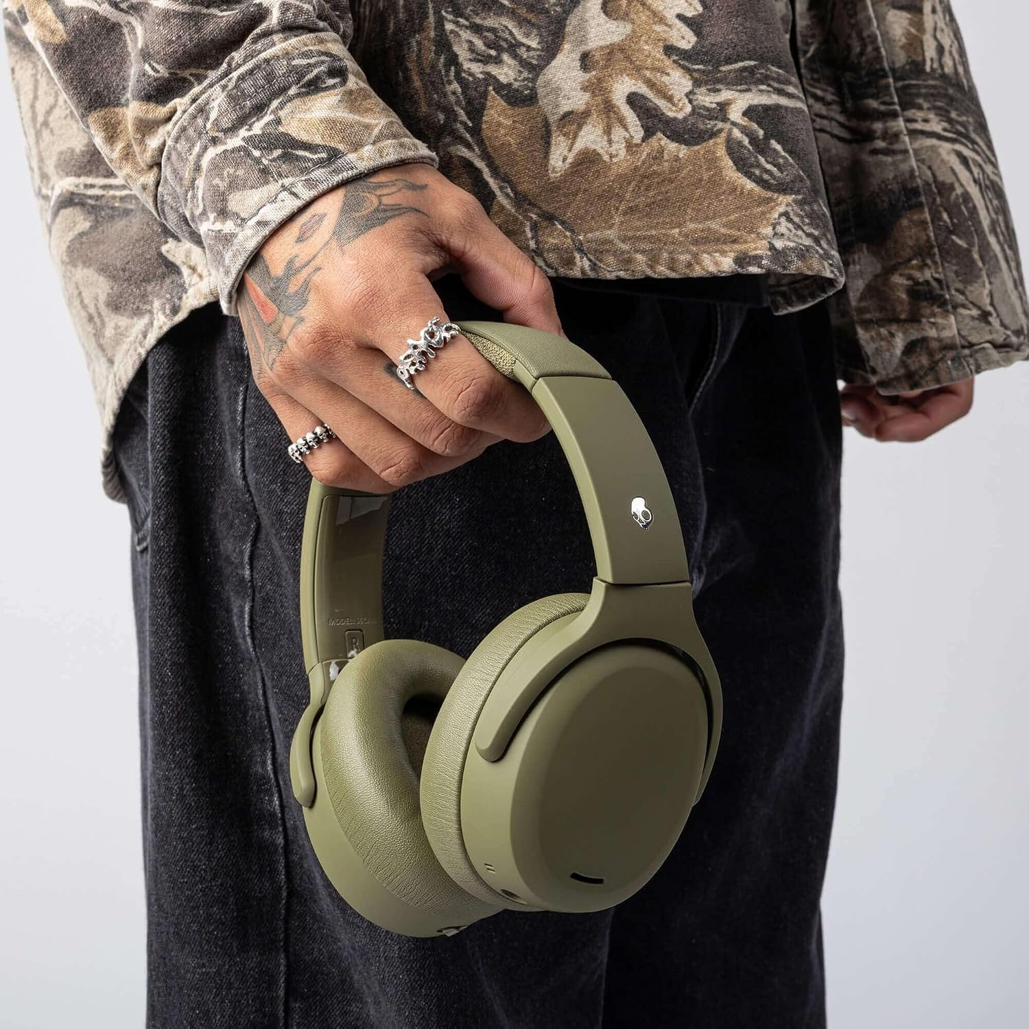 image:imageSkullcandy Crusher ANC 2 Wireless OverEar Bluetooth Headphones with MultiSensory Bass Active Noise Cancelling Up to 60 Hours Battery Microphone for iPhone Android All Love 2026Drab