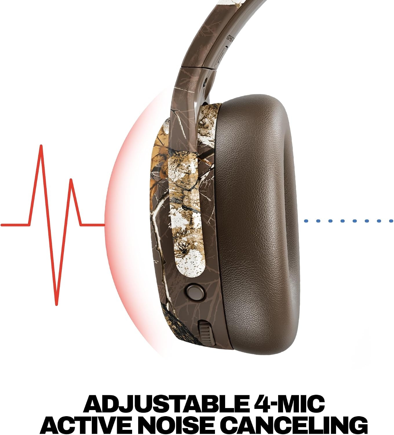 image:imageSkullcandy Crusher ANC 2 Wireless OverEar Bluetooth Headphones with MultiSensory Bass Active Noise Cancelling Up to 60 Hours Battery Microphone for iPhone Android All Love 2026Realtree EDGE Espresso