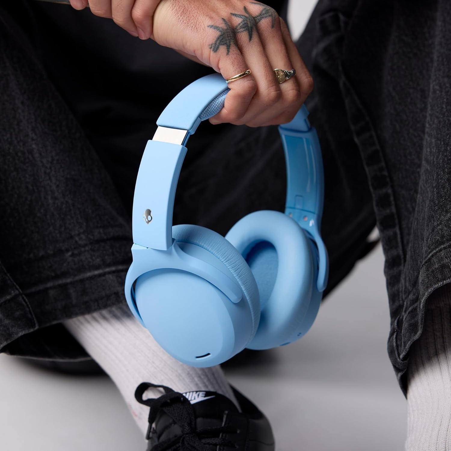image:imageSkullcandy Crusher ANC 2 Wireless OverEar Bluetooth Headphones with MultiSensory Bass Active Noise Cancelling Up to 60 Hours Battery Microphone for iPhone Android All Love 2026Preppy Blue