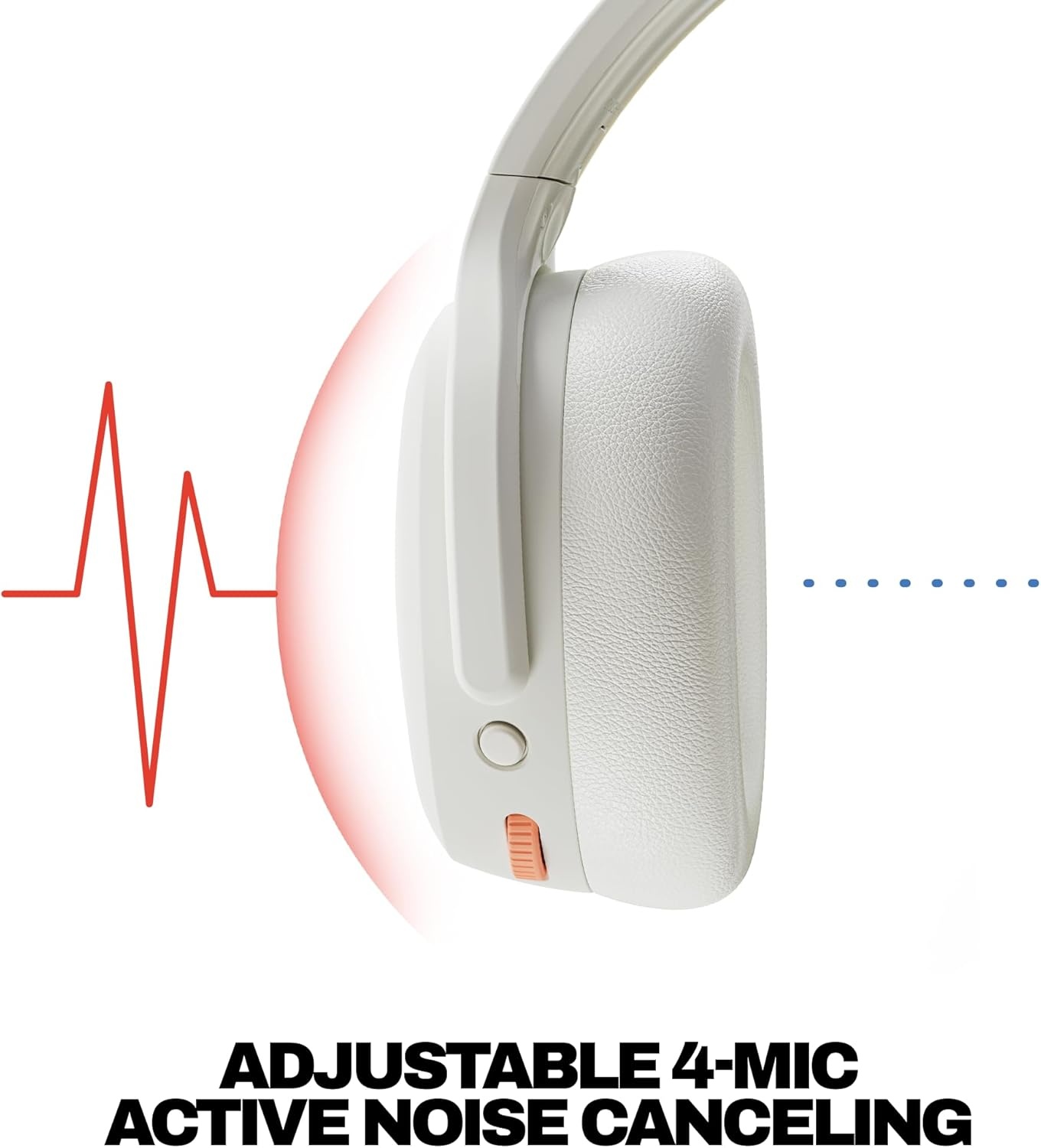 image:imageSkullcandy Crusher ANC 2 Wireless OverEar Bluetooth Headphones with MultiSensory Bass Active Noise Cancelling Up to 60 Hours Battery Microphone for iPhone Android All Love 2026Bone