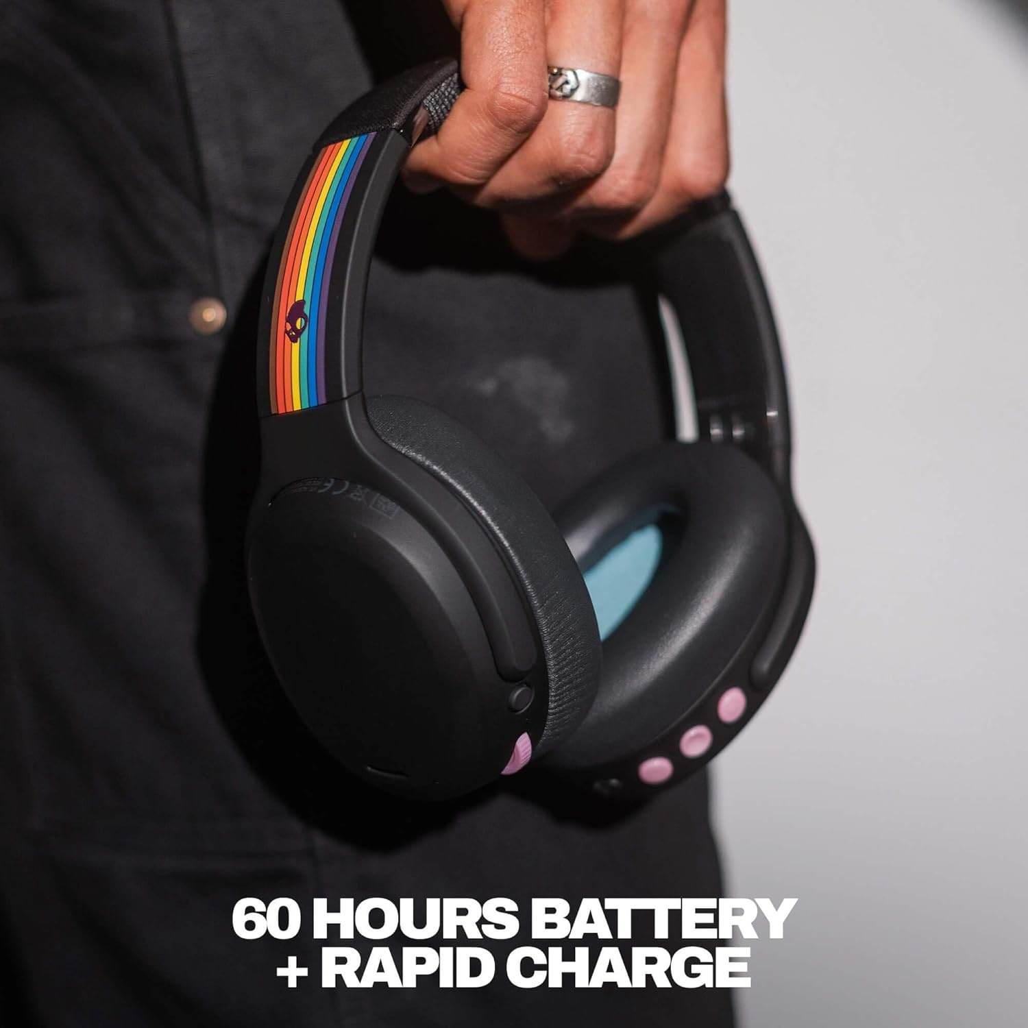 image:imageSkullcandy Crusher ANC 2 Wireless OverEar Bluetooth Headphones with MultiSensory Bass Active Noise Cancelling Up to 60 Hours Battery Microphone for iPhone Android All Love 2026All Love 2026