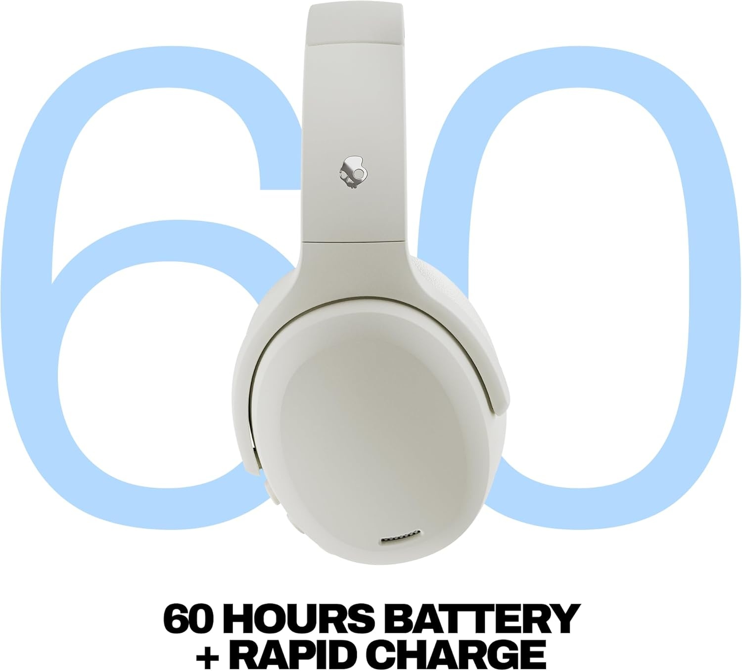 image:imageSkullcandy Crusher ANC 2 Wireless OverEar Bluetooth Headphones with MultiSensory Bass Active Noise Cancelling Up to 60 Hours Battery Microphone for iPhone Android All Love 2026Bone