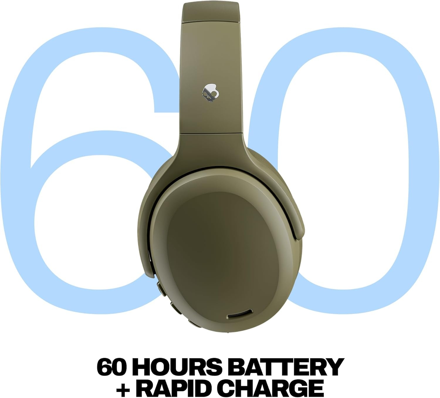 image:imageSkullcandy Crusher ANC 2 Wireless OverEar Bluetooth Headphones with MultiSensory Bass Active Noise Cancelling Up to 60 Hours Battery Microphone for iPhone Android All Love 2026Drab