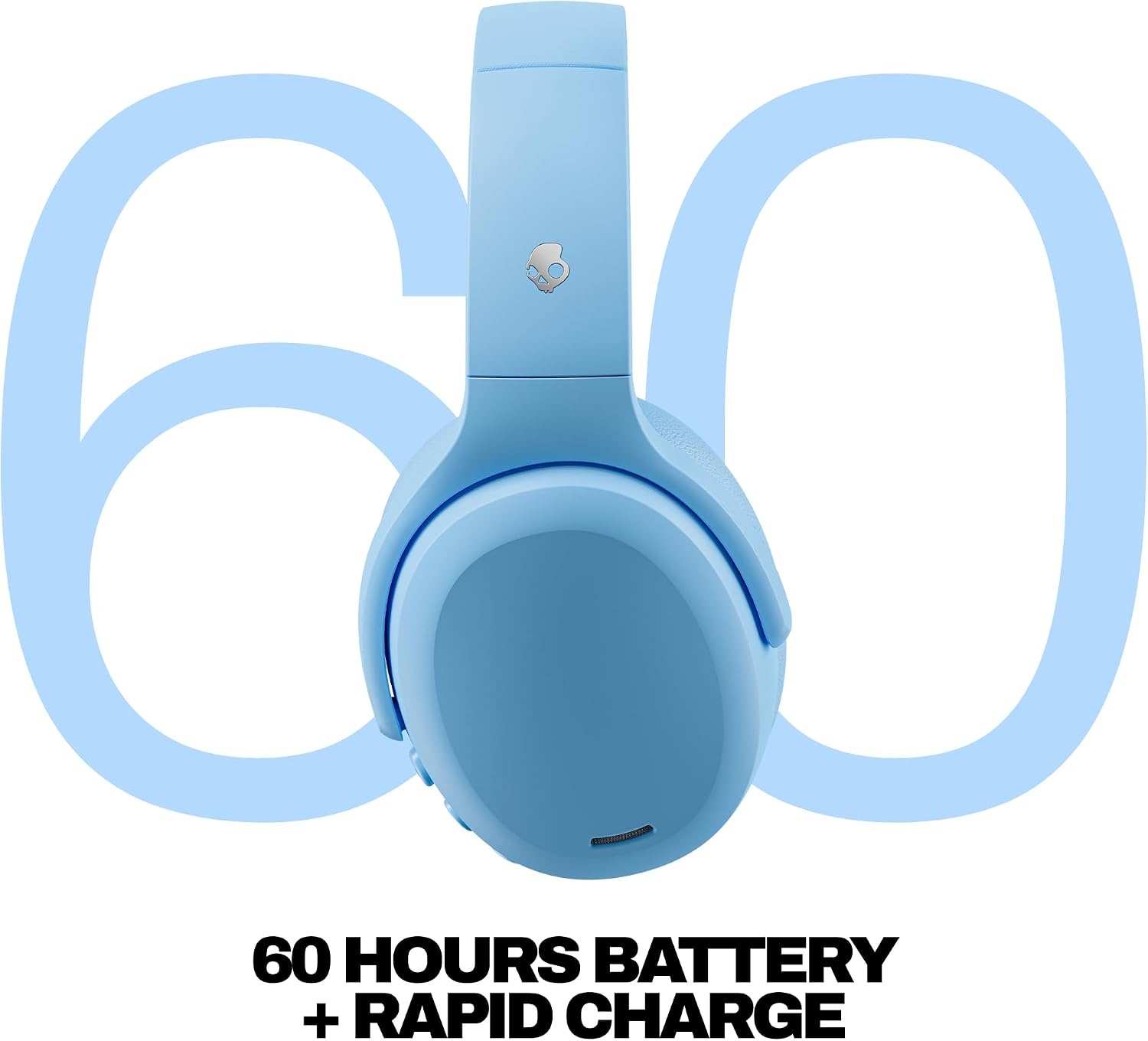 image:imageSkullcandy Crusher ANC 2 Wireless OverEar Bluetooth Headphones with MultiSensory Bass Active Noise Cancelling Up to 60 Hours Battery Microphone for iPhone Android All Love 2026Preppy Blue
