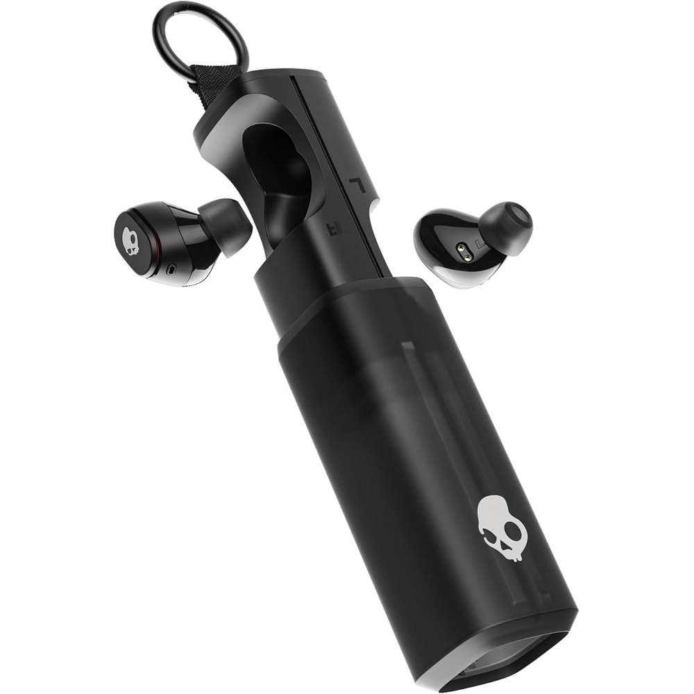image:imageSkullcandy Dime 360 Wireless Earbuds Bluetooth Headphones Noise Isolating Fit Up to 28 Hours Battery Microphone for iPhone Android Easy Carry with ClipAnywhere Case True BlackTrue Black
