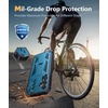 FNTCASE for Samsung Galaxy S23-FE Case: Military Grade Protective Hard Phone Case with Kickstand | Screen Protector | Shockproof TPU Full Protection Drop Proof Phone Cover for Galaxy S23 FE 5G Black(Blue)