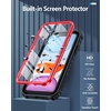 FNTCASE for iPhone 11 Phone Case: for iPhone XR Case [Built-in Screen Protector & Kickstand] [Military Grade Drop Protection] Heavy Duty Full Protective Shockproof TPU Rugged Phone Cover – Black(Red)