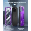 FNTCASE for iPhone 14 Pro Max Case: Military Grade Rugged Cell Phone Cover with Kickstand | Shockproof TPU Protection Bumper Matte Textured Design for iPhone 14 Pro Max Cases 6.7 inch(Kickstand Purple)