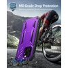 FNTCASE for iPhone 14 Pro Max Case: Military Grade Rugged Cell Phone Cover with Kickstand | Shockproof TPU Protection Bumper Matte Textured Design for iPhone 14 Pro Max Cases 6.7 inch(Kickstand Purple)