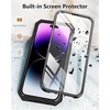 FNTCASE for iPhone 14 Pro Max Case: Military Grade Rugged Cell Phone Cover with Kickstand | Shockproof TPU Protection Bumper Matte Textured Design for iPhone 14 Pro Max Cases 6.7 inch(Kickstand Black)