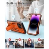 FNTCASE for iPhone 14 Pro Max Case: Military Grade Rugged Cell Phone Cover with Kickstand | Shockproof TPU Protection Bumper Matte Textured Design for iPhone 14 Pro Max Cases 6.7 inch(Orange)