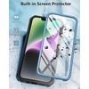 FNTCASE for iPhone 14/13 Case : with Belt-Clip Holster & Kickstand – Heavy Duty Military Grade Protection Cover Shockproof TPU Phone Shell Durable Rugged Full Protective Phonecase – 6.1 inch Blue(Blue)