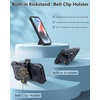 FNTCASE for iPhone 14/13 Case : with Belt-Clip Holster & Kickstand – Heavy Duty Military Grade Protection Cover Shockproof TPU Phone Shell Durable Rugged Full Protective Phonecase – 6.1 inch Blue(Black)