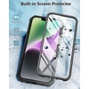 FNTCASE for iPhone 14/13 Case : with Belt-Clip Holster & Kickstand – Heavy Duty Military Grade Protection Cover Shockproof TPU Phone Shell Durable Rugged Full Protective Phonecase – 6.1 inch Blue(Black)