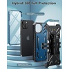 FNTCASE for iPhone 14/13 Case : with Belt-Clip Holster & Kickstand – Heavy Duty Military Grade Protection Cover Shockproof TPU Phone Shell Durable Rugged Full Protective Phonecase – 6.1 inch Blue(Blue)