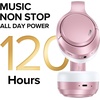 Hybrid Active Noise Cancelling Headphones 120H Long Playtime, 6 ENC Mic, Wireless Over-Ear Bluetooth 6.0 Headphones, Hi-Res Audio, Memory Foam Earcup, Transparency Mode ANC Headphone for Travel Office(Rose Gold)