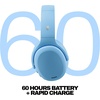 Skullcandy Crusher ANC 2 Wireless Over-Ear Bluetooth Headphones with Multi-Sensory Bass, Active Noise Cancelling, Up to 60 Hours Battery, Microphone for iPhone Android – All Love 2026(Preppy Blue)