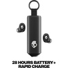 Skullcandy Dime 360 Wireless Earbuds, Bluetooth Headphones, Noise Isolating Fit, Up to 28 Hours Battery, Microphone for iPhone Android, Easy Carry with Clip-Anywhere Case – True Black(True Black)