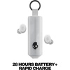 Skullcandy Dime 360 Wireless Earbuds, Bluetooth Headphones, Noise Isolating Fit, Up to 28 Hours Battery, Microphone for iPhone Android, Easy Carry with Clip-Anywhere Case – True Black(Bone)