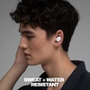 Skullcandy Dime 360 Wireless Earbuds, Bluetooth Headphones, Noise Isolating Fit, Up to 28 Hours Battery, Microphone for iPhone Android, Easy Carry with Clip-Anywhere Case – True Black(Bone)