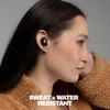 Skullcandy Smokin’ Buds 360 Wireless Earbuds, Bluetooth Headphones, Noise Isolating Fit, Up to 20 Hours Battery, IPX4 Sweat and Water Resistant, Microphone for iPhone Android – Bone(True Black)