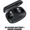 Skullcandy Smokin’ Buds 360 Wireless Earbuds, Bluetooth Headphones, Noise Isolating Fit, Up to 20 Hours Battery, IPX4 Sweat and Water Resistant, Microphone for iPhone Android – Bone(True Black)