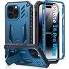 FNTCASE for iPhone 14 Pro Max Case: Military Grade Rugged Cell Phone Cover with Kickstand | Shockproof TPU Protection Bumper Matte Textured Design for iPhone 14 Pro Max Cases 6.7 inch(Kickstand Blue)