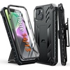 FNTCASE for iPhone 14/13 Case : with Belt-Clip Holster & Kickstand – Heavy Duty Military Grade Protection Cover Shockproof TPU Phone Shell Durable Rugged Full Protective Phonecase – 6.1 inch Blue(Black)